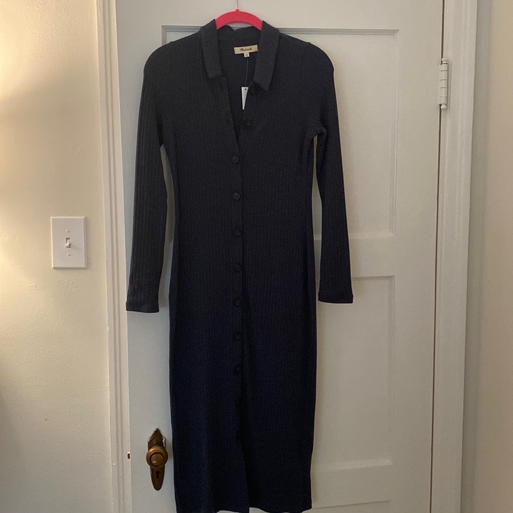 Madewell Button Front Midi Dress